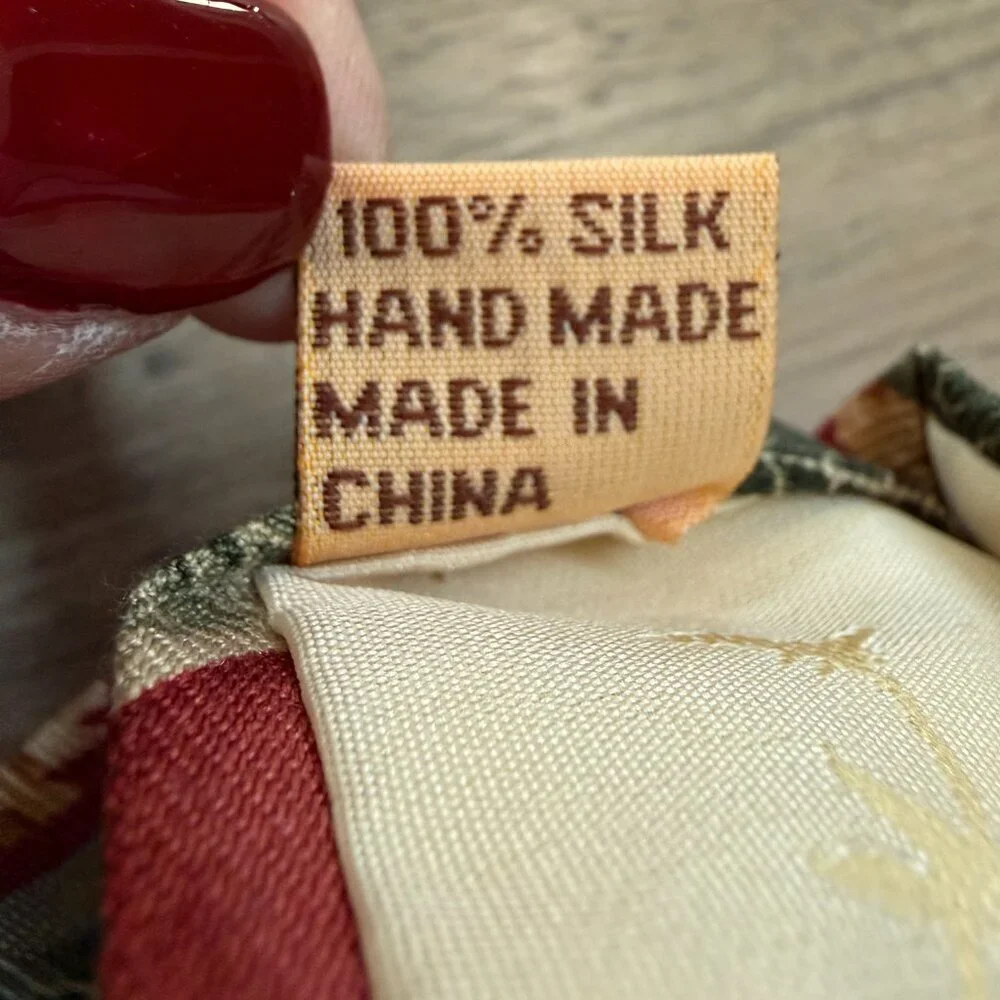 TOMMY BAHAMA 100% Silk Tropical Palm Print Tie Rust Green NWT - Picture 10 of 10